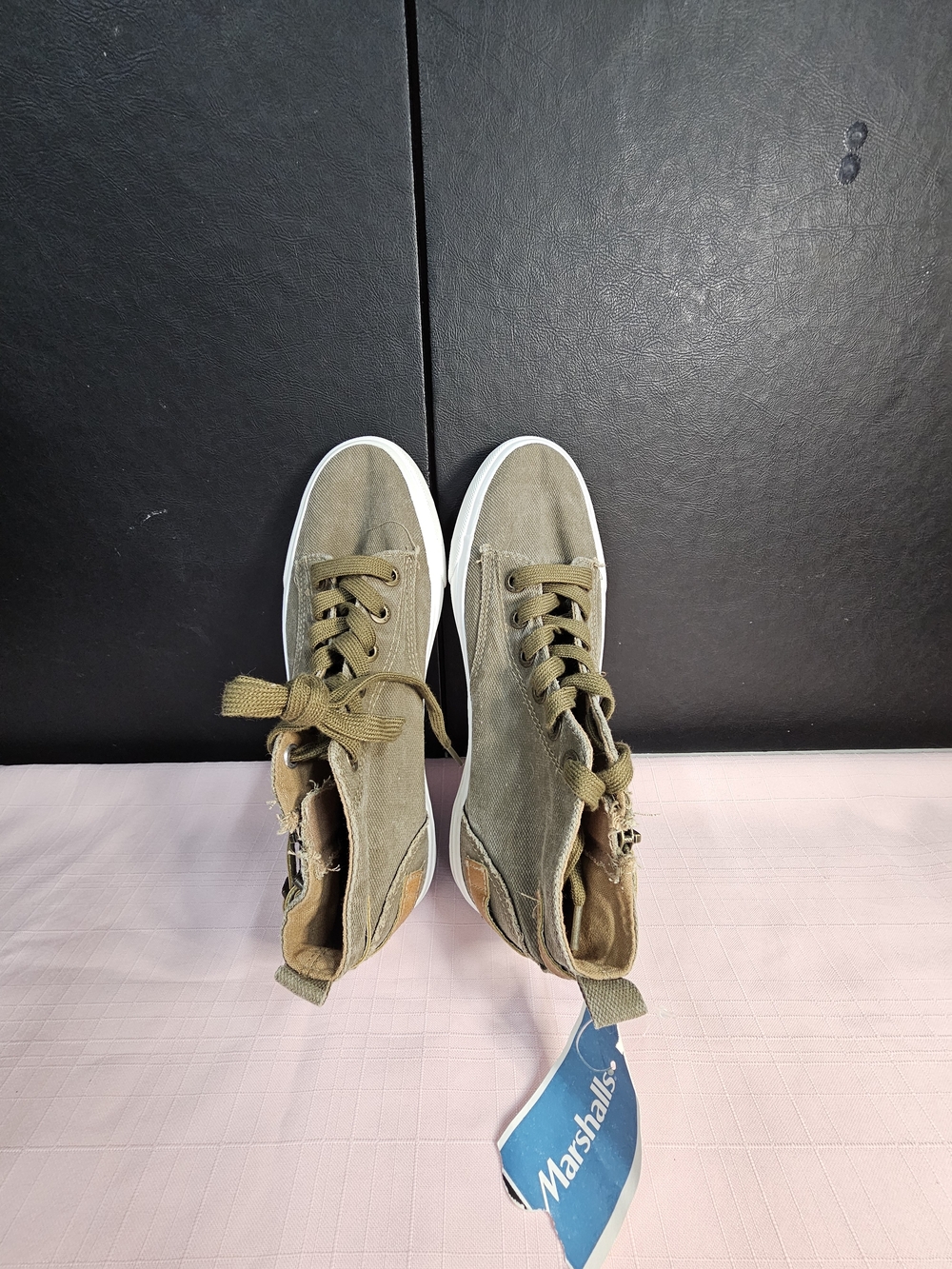 Blowfish Olive Green Canvas High-Top Sneakers